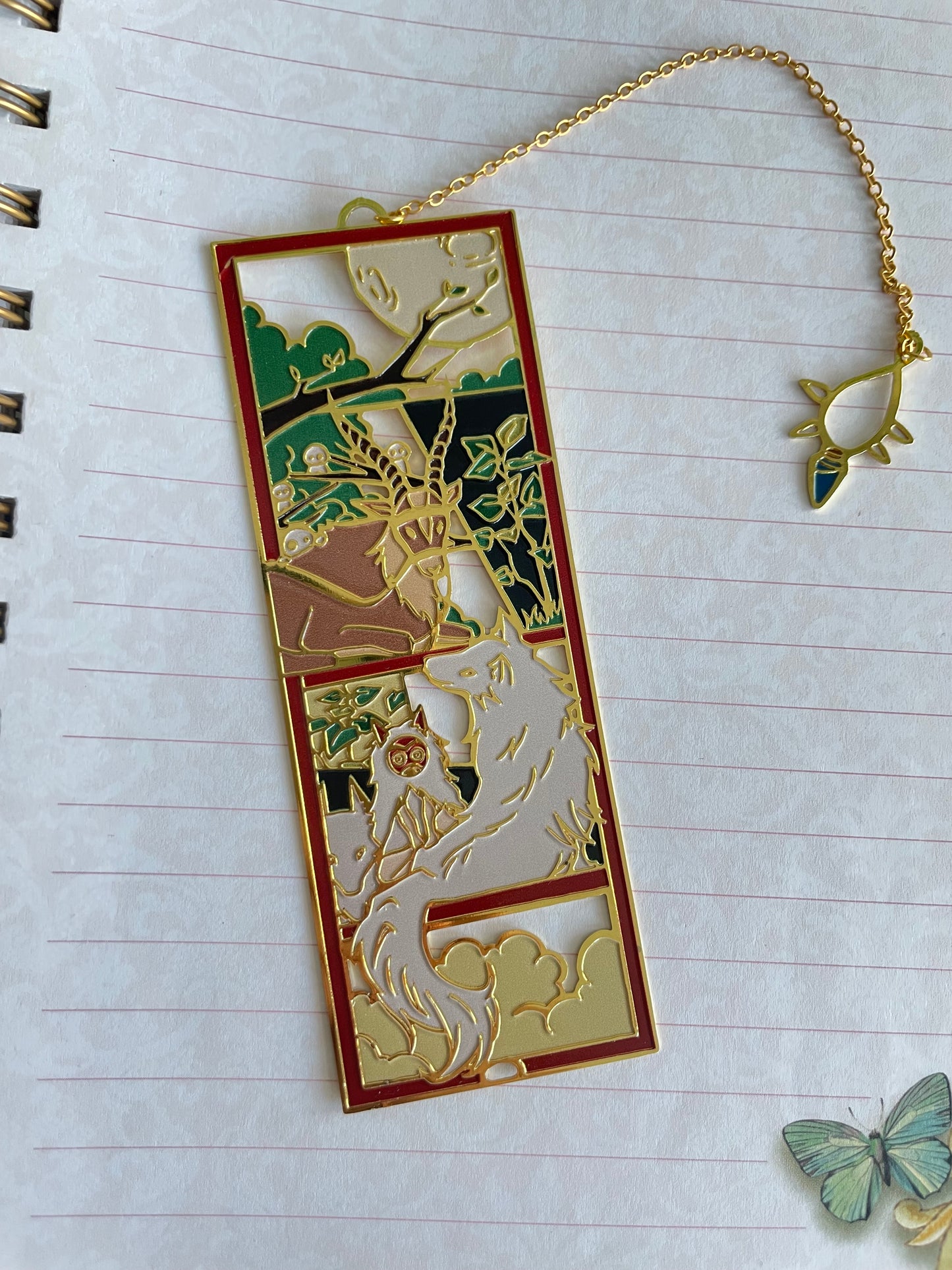 Mononoke Hime Inspired | Anime Movie | Enamel Bookmark / Charm | 11x4cm