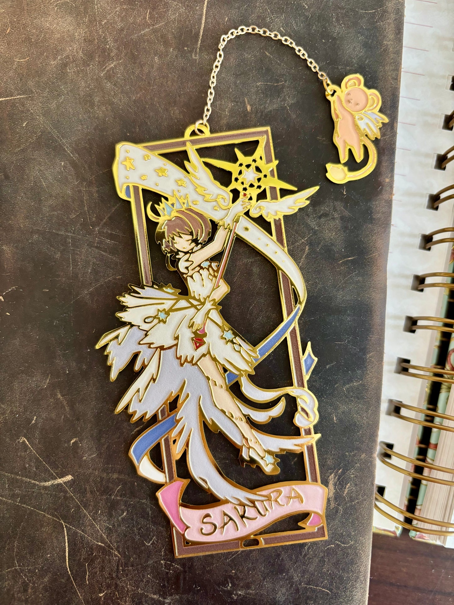 Card Capturor inspired | magical girl | Enamel Bookmark / Charm | 11x4cm