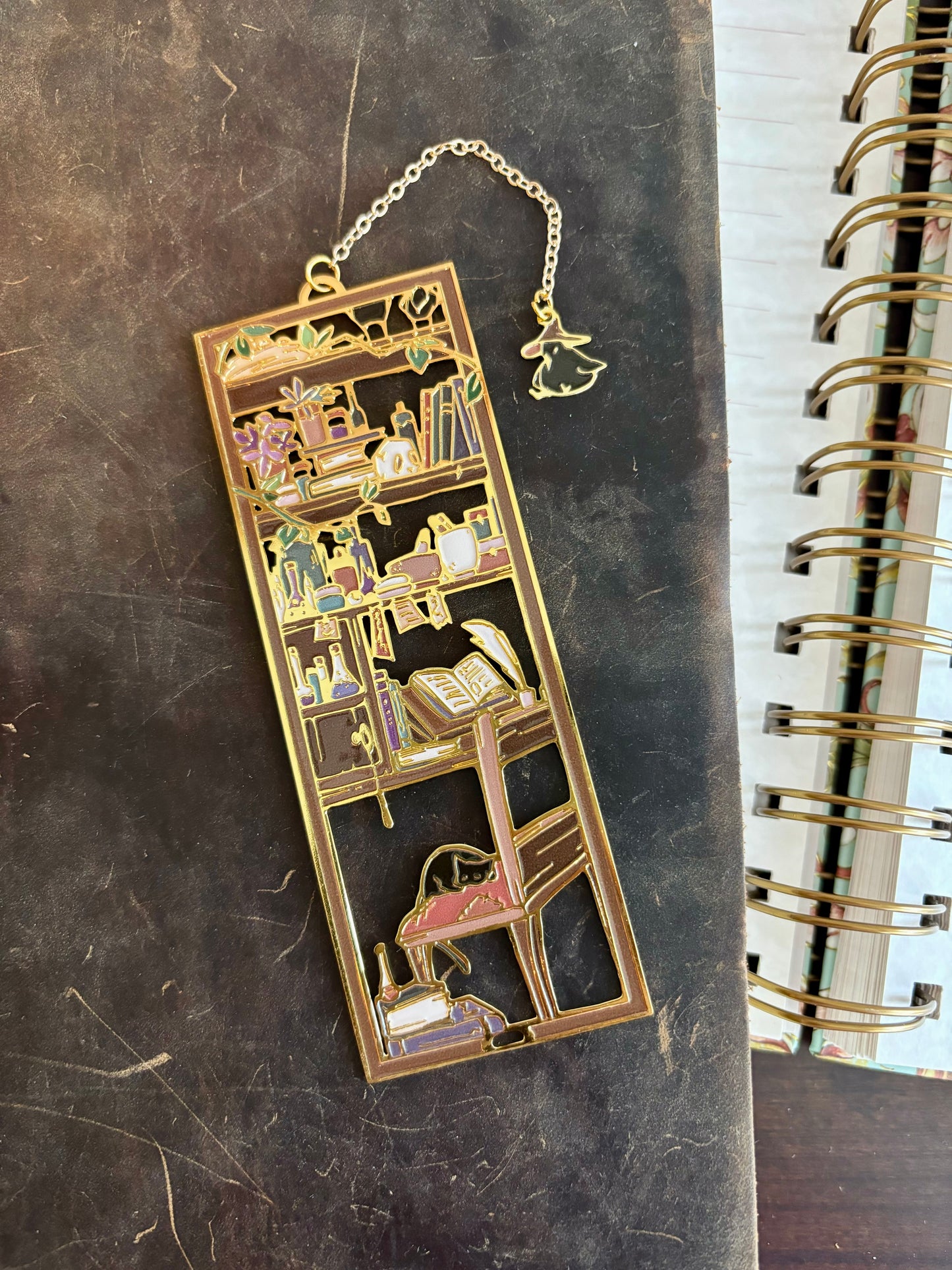 Witch’s Study | original design | Enamel Bookmark / Charm | 11x4cm