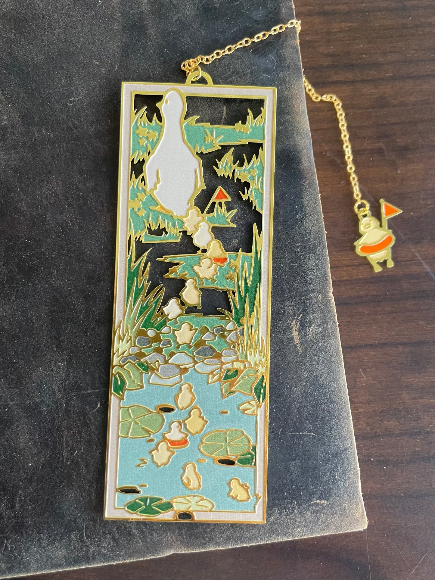 Duckies | Original Design | Enamel Bookmark / Charm | 11x4cm