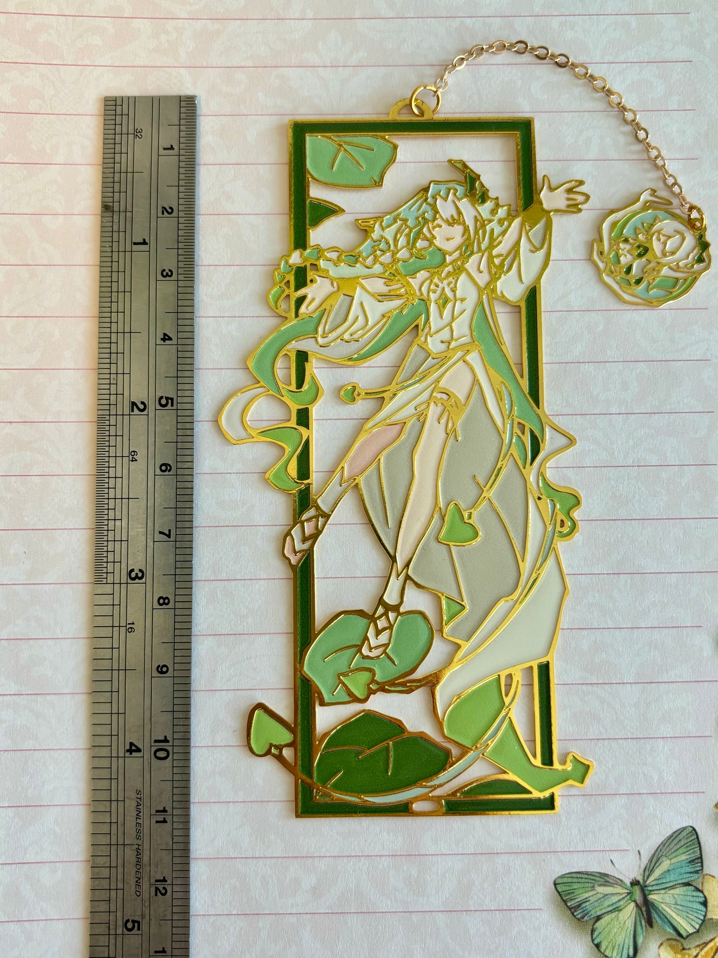 Nahida Buer Greater Lord Rukkhadevata Sumera | Genshin Impact | Enamel Bookmark / Charm | 11x4cm