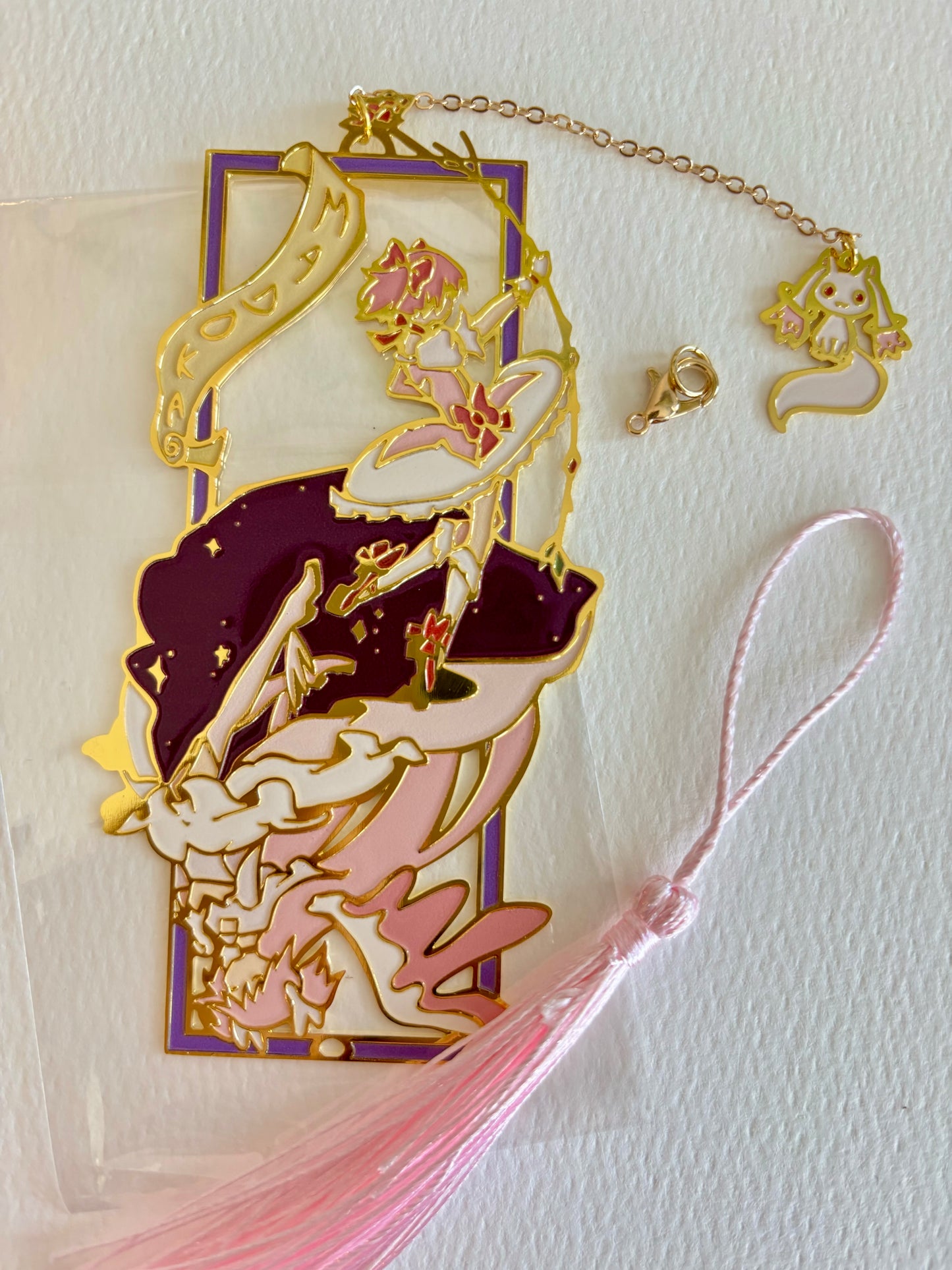 Madoka inspired | magical girl | Enamel Bookmark / Charm | 11x4cm