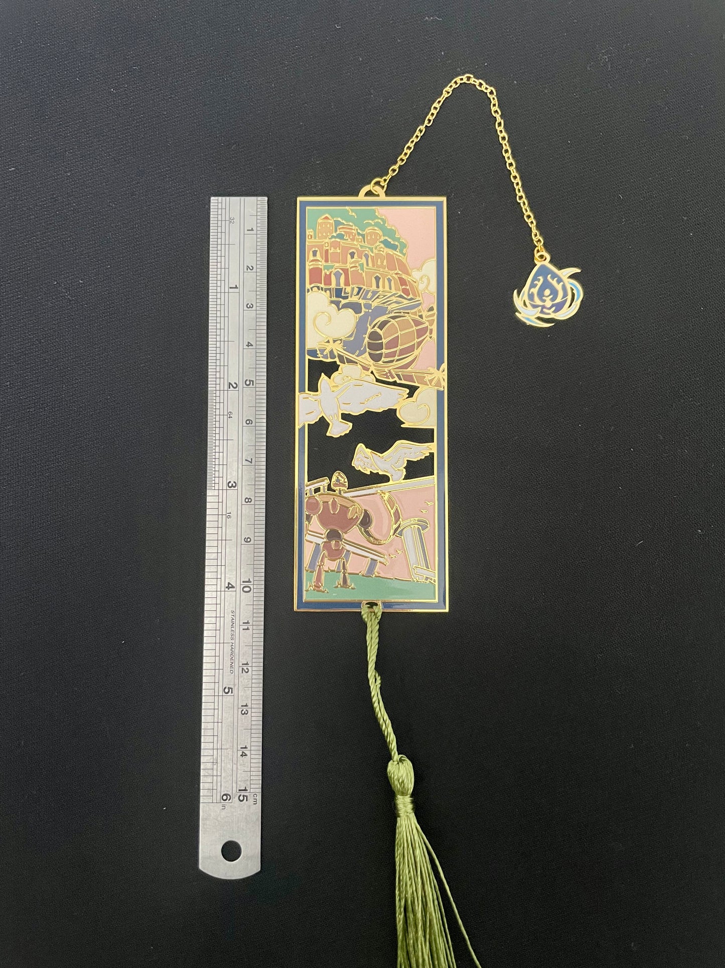 Laputa inspired | anime movie | Enamel Bookmark / Charm |11x4cm