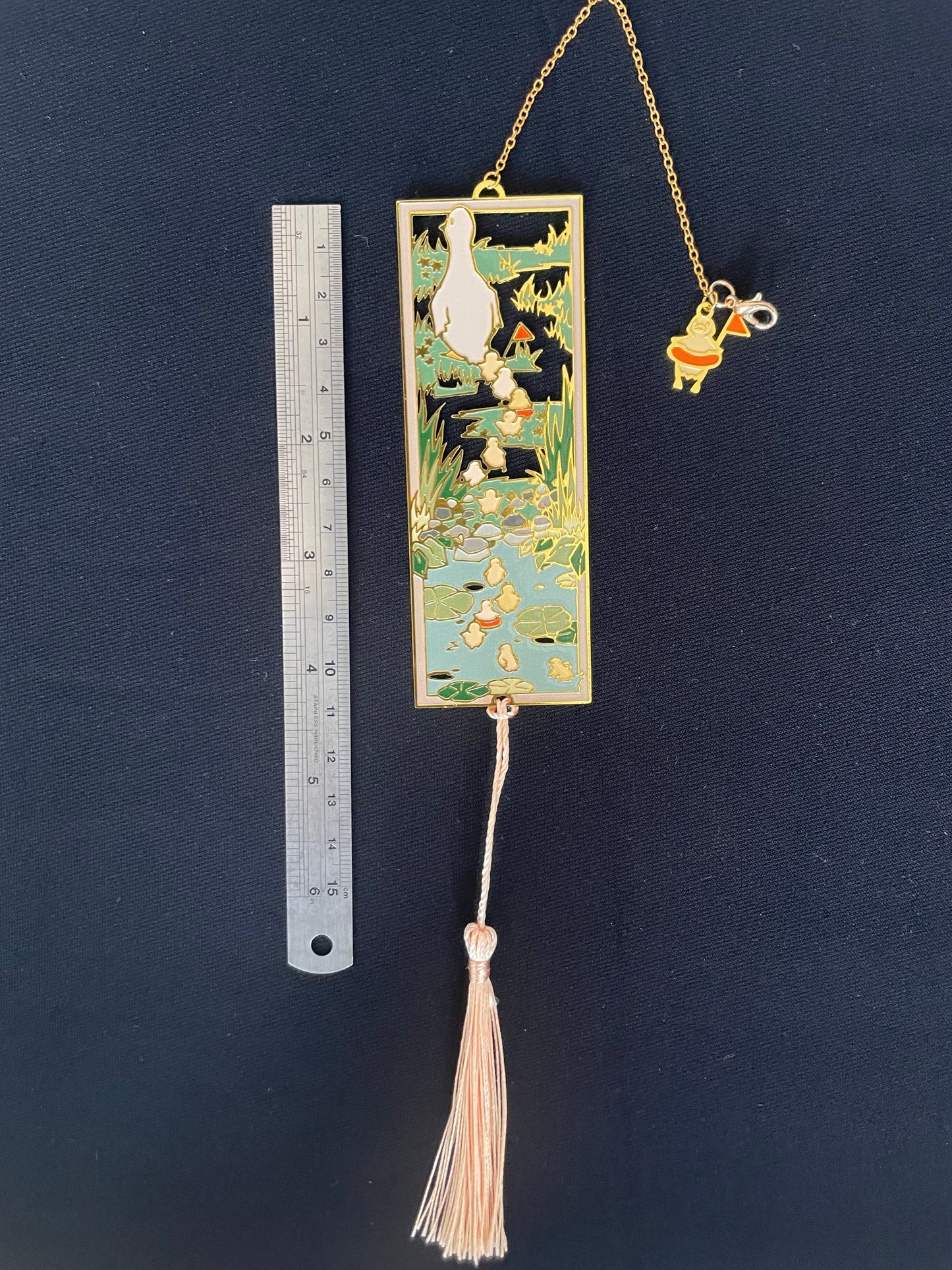 Duckies | Original Design | Enamel Bookmark / Charm | 11x4cm