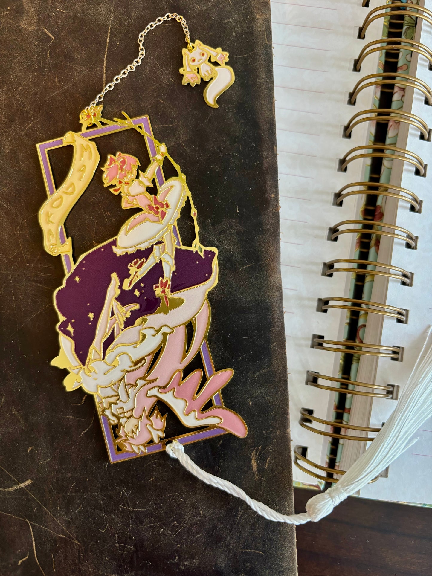 Madoka inspired | magical girl | Enamel Bookmark / Charm | 11x4cm