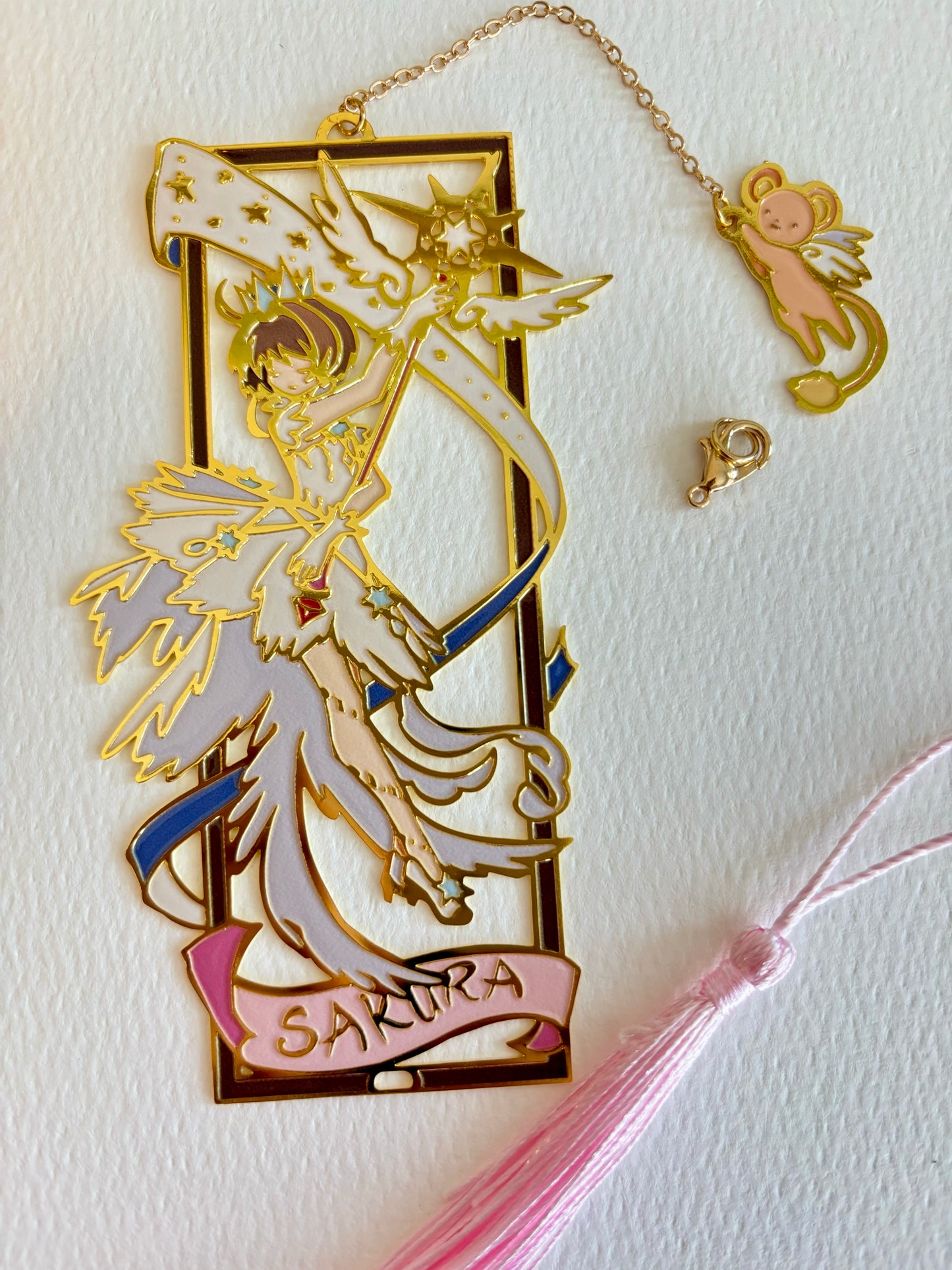 Card Capturor inspired | magical girl | Enamel Bookmark / Charm | 11x4cm