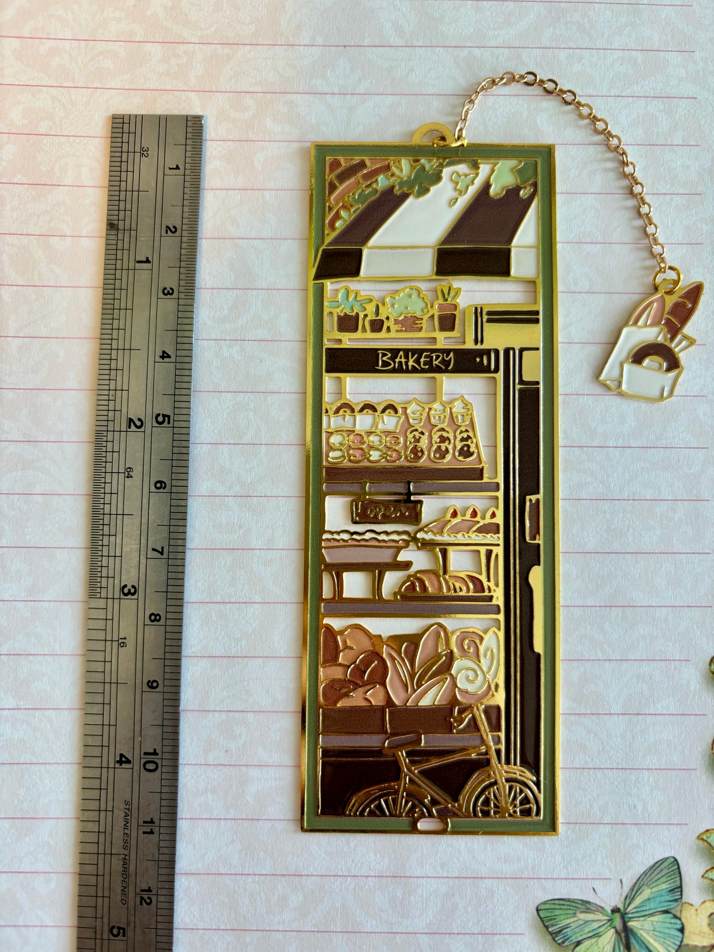 Bakery Shop | original design | Enamel Bookmark / Charm | 11x4cm