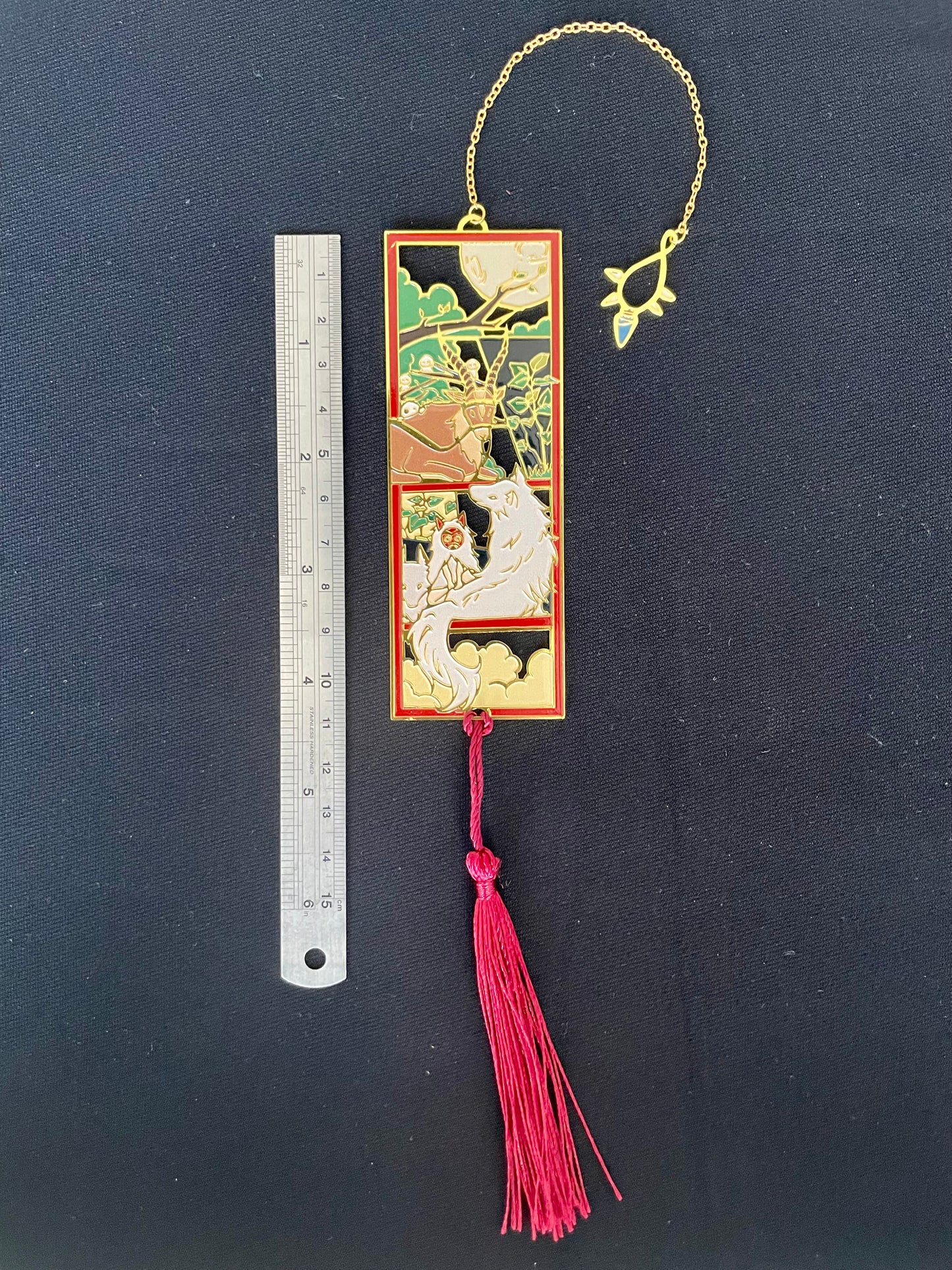 Mononoke Hime Inspired | Anime Movie | Enamel Bookmark / Charm | 11x4cm