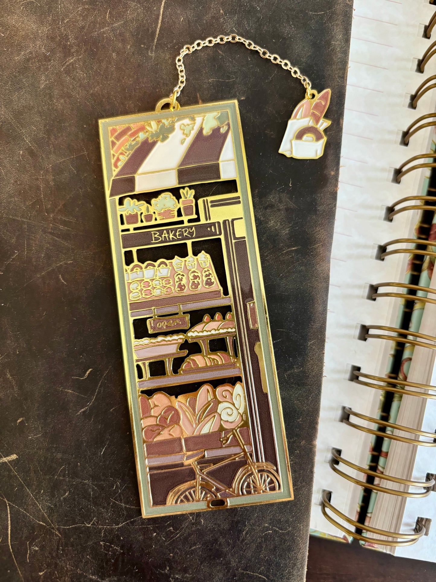 Bakery Shop | original design | Enamel Bookmark / Charm | 11x4cm