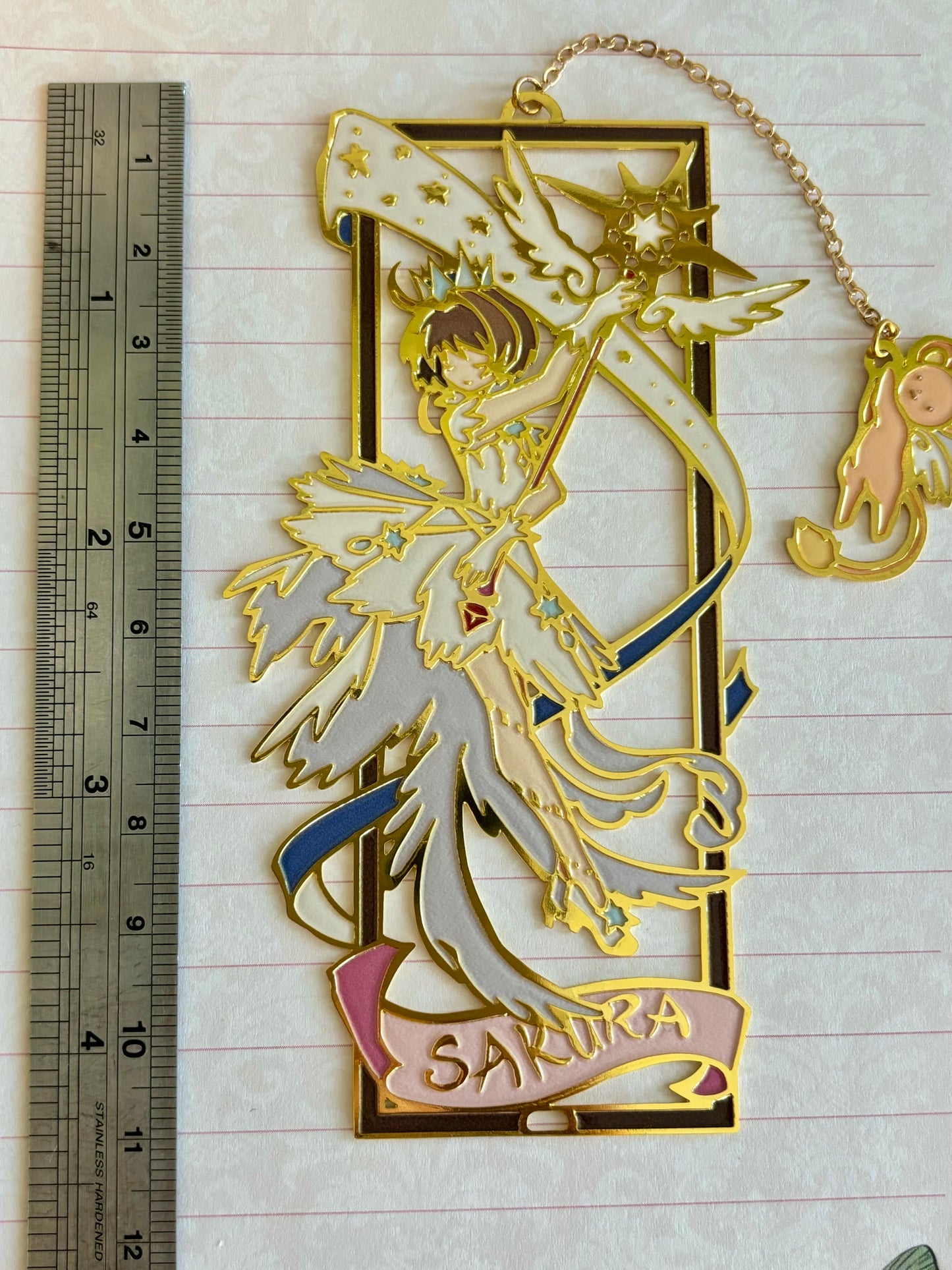 Card Capturor inspired | magical girl | Enamel Bookmark / Charm | 11x4cm