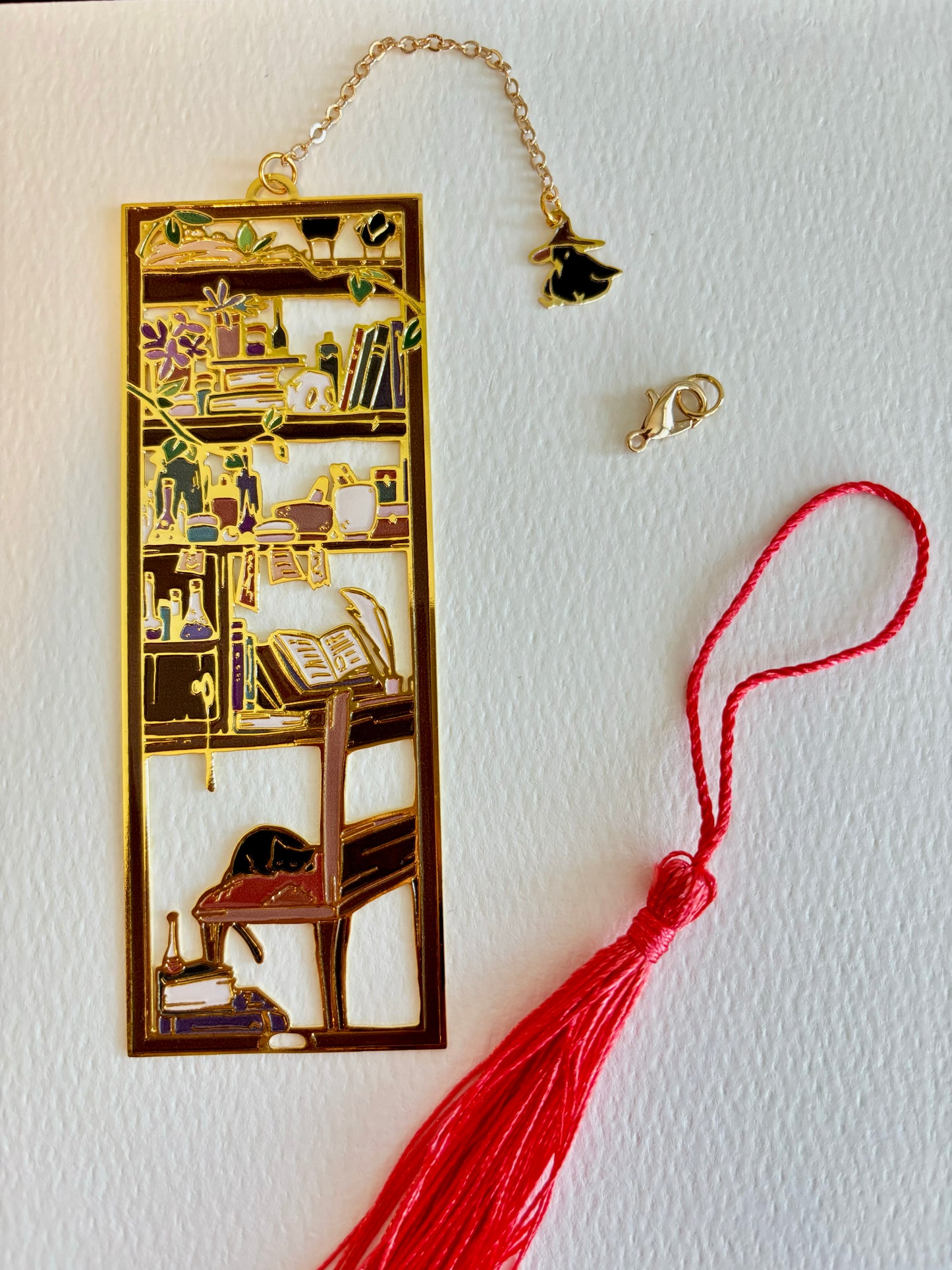 Witch’s Study | original design | Enamel Bookmark / Charm | 11x4cm