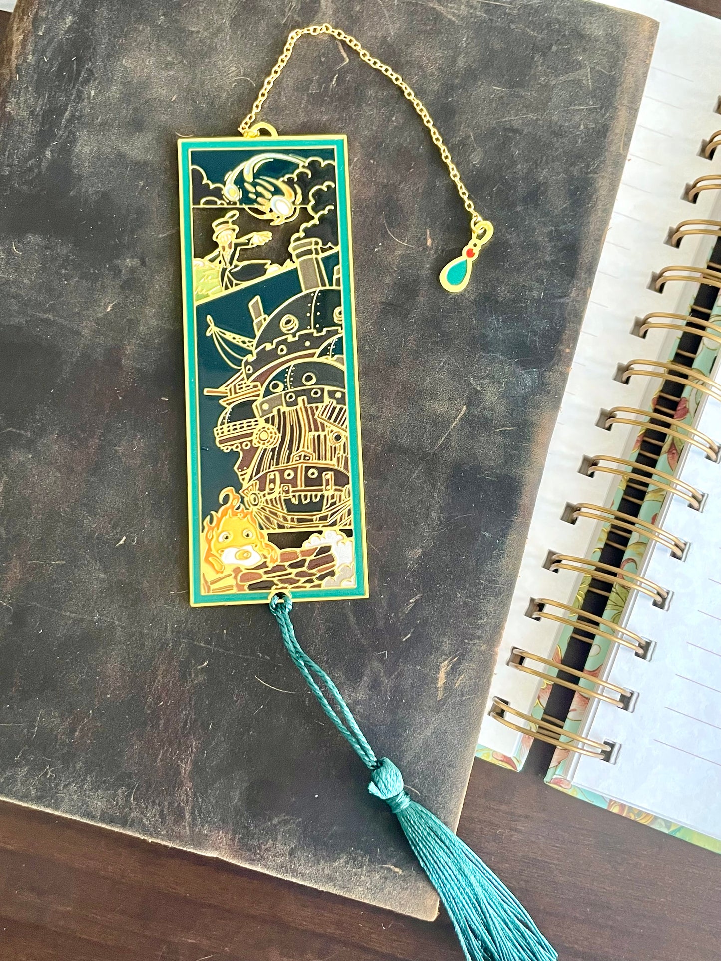 Moving Castle / Calcifer Inspired | Anime Movie | Enamel Bookmark / Charm | 11x4cm