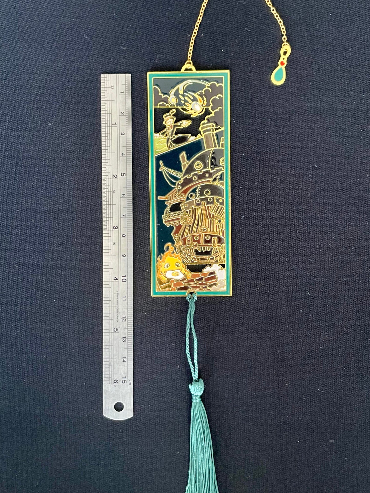 Moving Castle / Calcifer Inspired | Anime Movie | Enamel Bookmark / Charm | 11x4cm