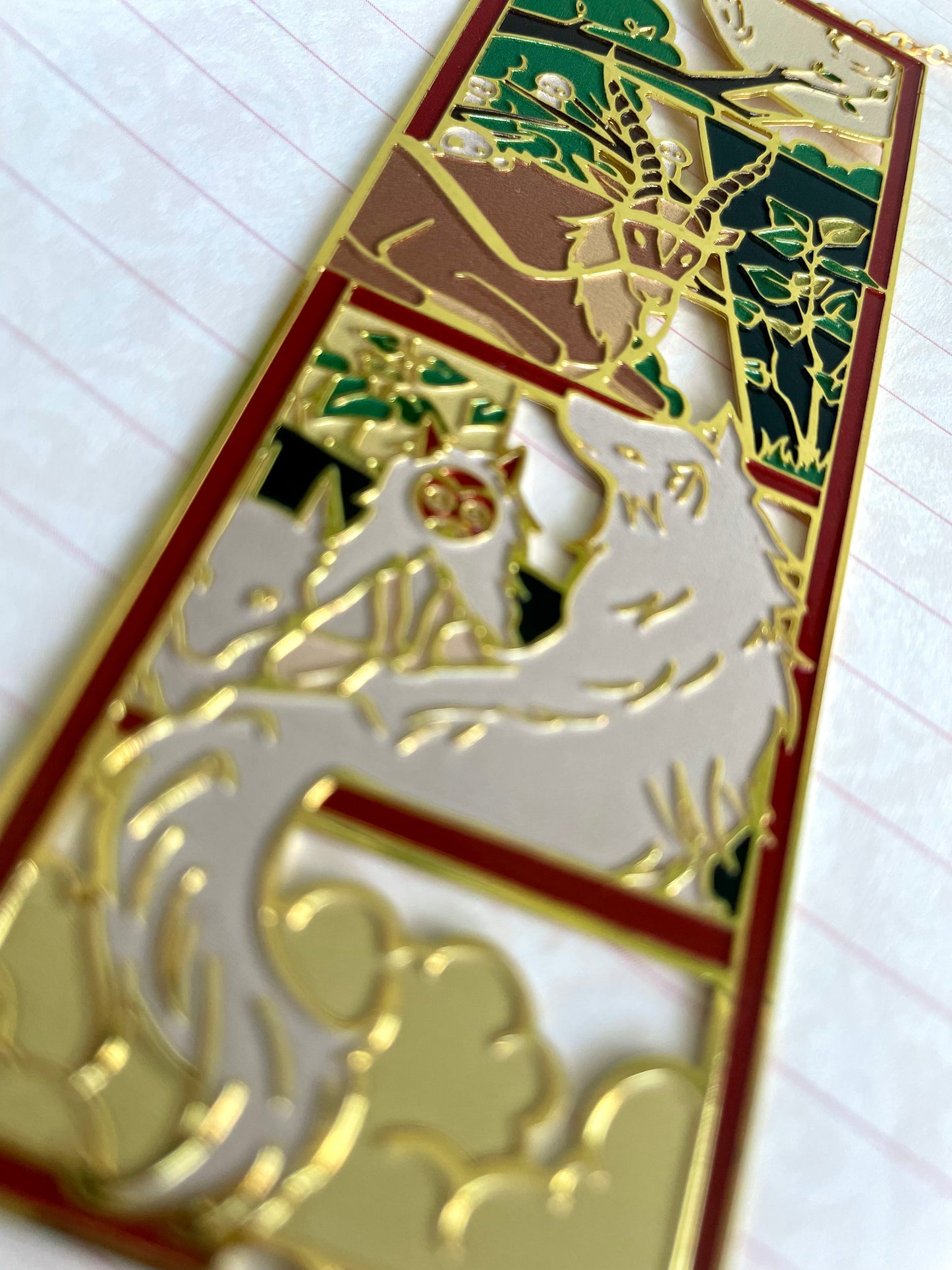 Mononoke Hime Inspired | Anime Movie | Enamel Bookmark / Charm | 11x4cm