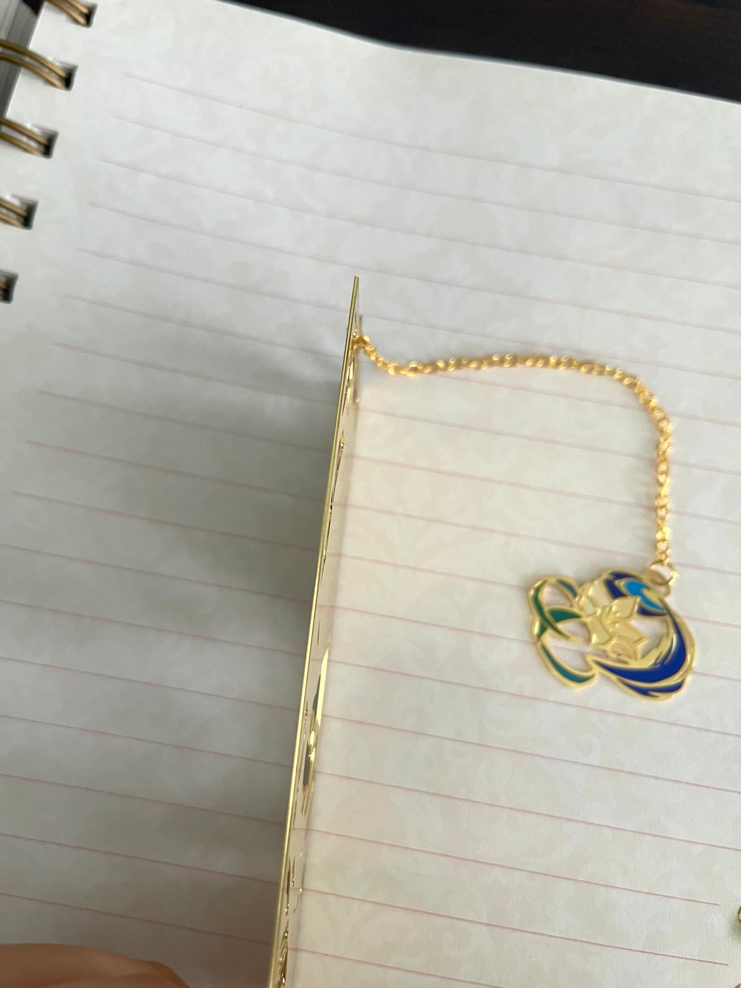 Peacock | original design | Enamel Bookmark / Charm | 11x4cm