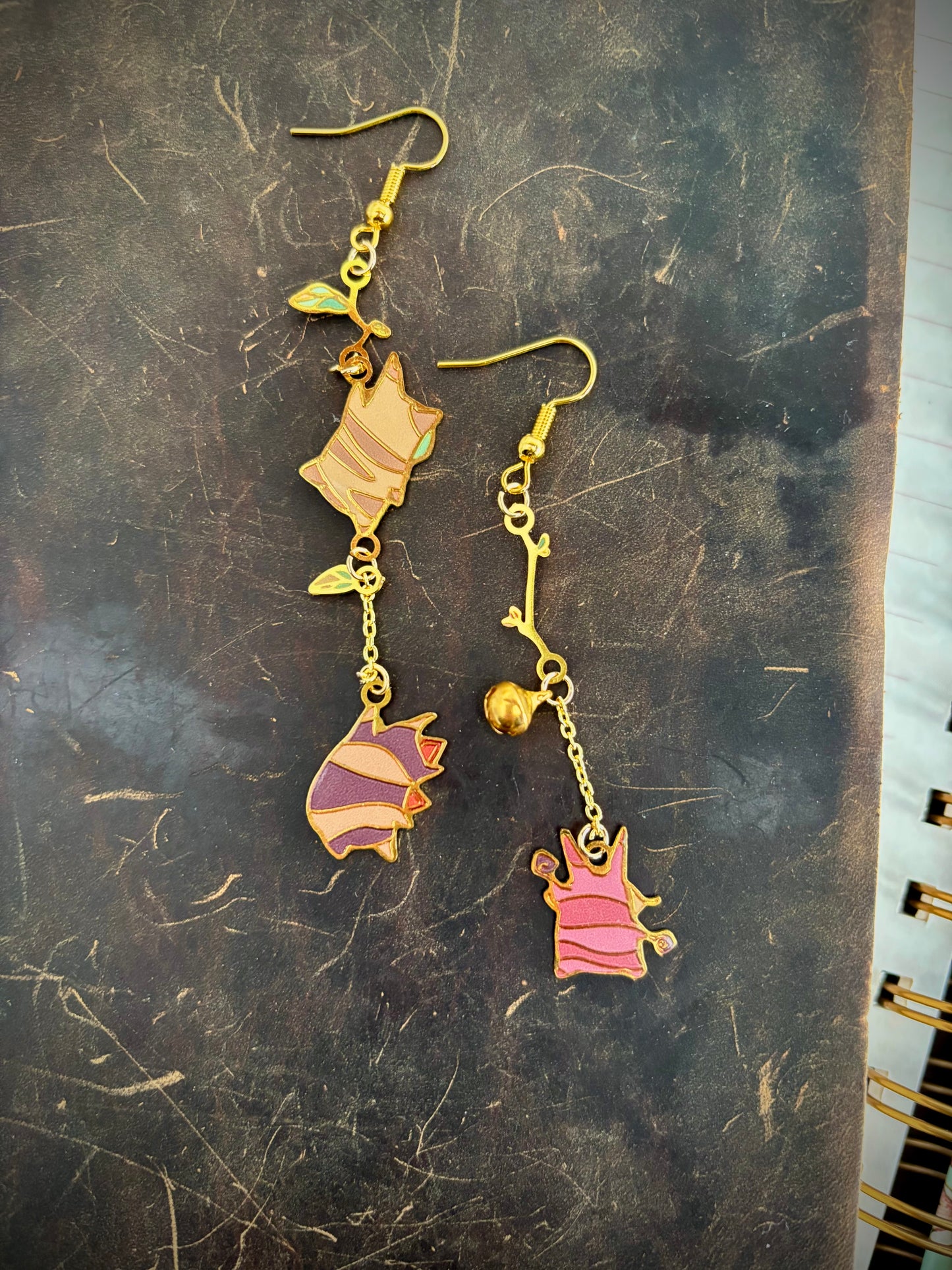 botw/totk inspired | Forest Spirits | thin/light double sided enamel earrings